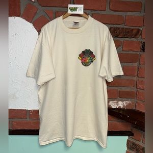 Vintage Rio Casino Las Vegas Play Privileges Power Pro Oneita Cream T-Shirt XL